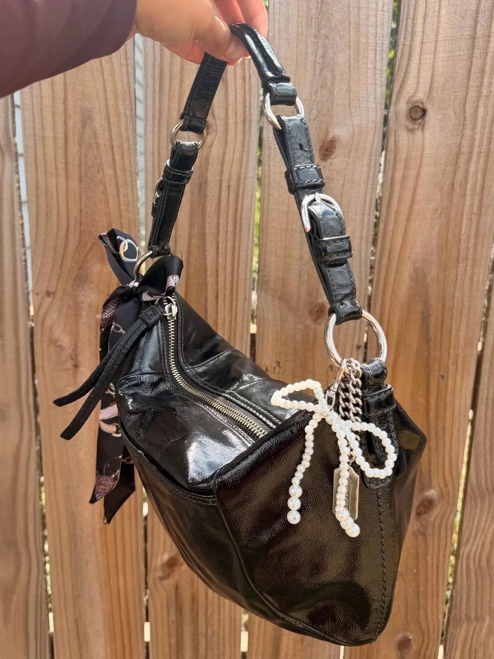 Coach Soho Hobo Shoulder Bag Black Hardware & Tags Vintage Y2K